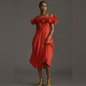 Anthropologie The Corina Ruffled Dress by Maeve